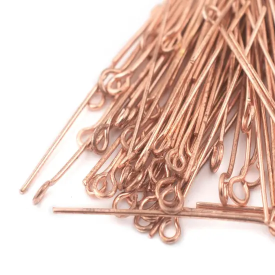 The Bead Chest Copper 21 Gauge 1.5 Inch Eye Pins (Approx 100 pieces) {3}