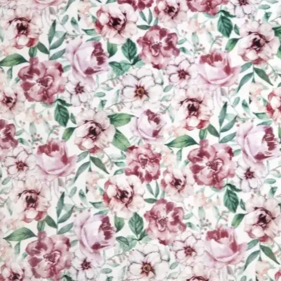 Multi Country Floral Digital Cuddle Rosewater Fabric per yard {1}