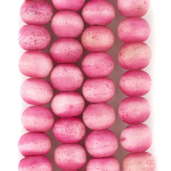 The Bead Chest Pink Rustic Bone Mala Beads (10mm) {5}