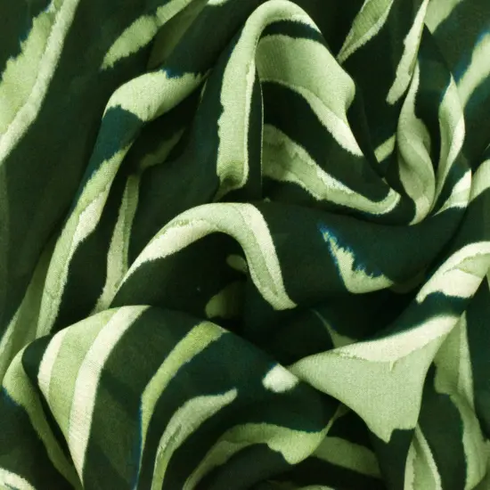 Ink Green-Multi Famous Designer Zebra Printed Viscose Chiffon Fabric By the Yard {2}