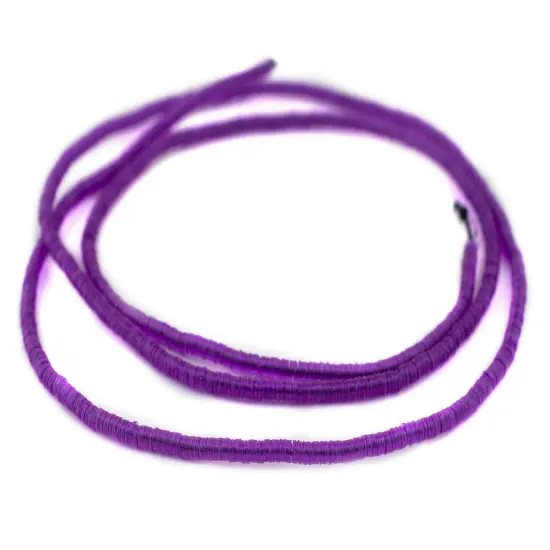 The Bead Chest Translucent Purple Vinyl Phono Record Beads (3mm) {3}