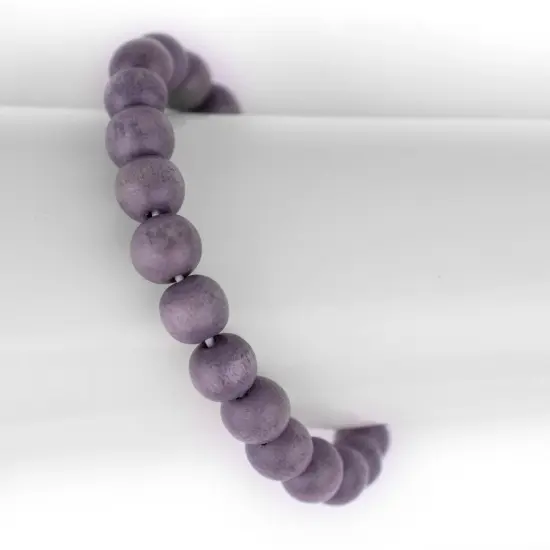 The Bead Chest Wood Stretch Bracelet, Grey - Stackable Beaded Jewelry, Unisex for Men & Women {3}