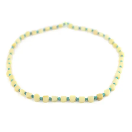 The Bead Chest Yellow Flat Circular Afghan Jade Beads (6mm) {3}