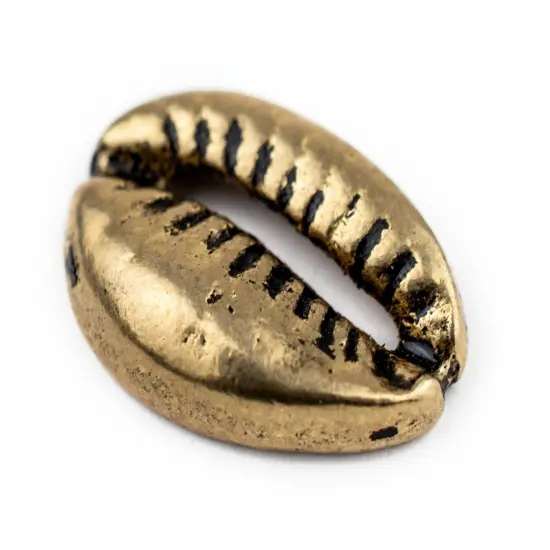 The Bead Chest Brass Cowrie Shells (Set of 5): Metal Beads for DIY Crafts & Jewelry-Making Inspired by African Sea Shells {4}