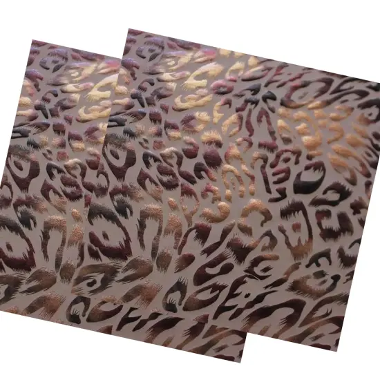 Fierce Foil Printed Superflex Heavy Compression Spandex Fabric Toasted/Burgundy/Tan {5}