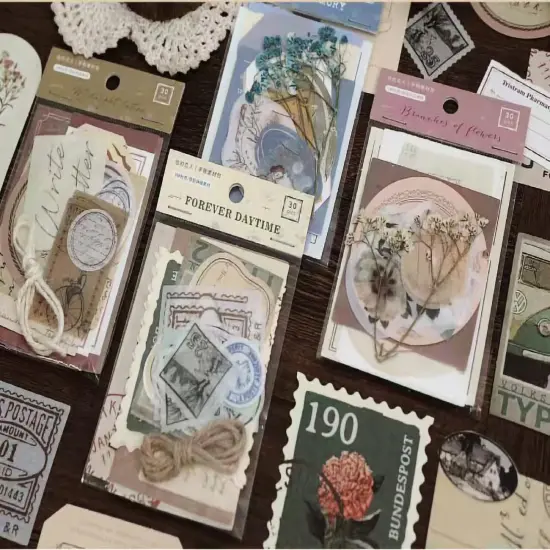 120Pcs Vintage Scrapbook Sticker for Journaling {5}