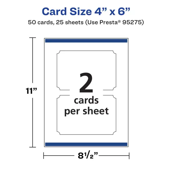 Avery 4" x 6" Rectangle Scalloped, Glossy White Postcards {5}