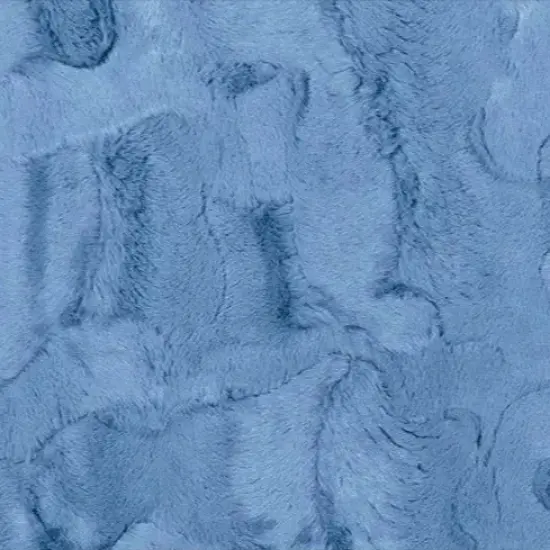 Luxe Cuddle Hide Bluebell Fabric per yard {1}