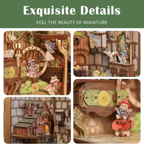 Book Nook Wizardi Miniature - Elven Paradise Roombox Kit {4}