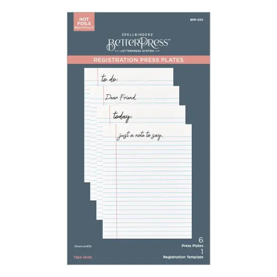Spellbinders Registration Press Plates-Take Note {1}