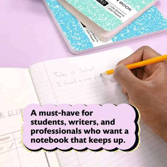 BAZIC W/R 100 Ct. Pastel Color Marble Composition Book {3}