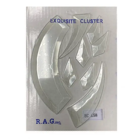 8" x 9-1/2" Exquisite Clear Glass Love Symbol Crescent Moon/Star Bevel Cluster EC158 {3}