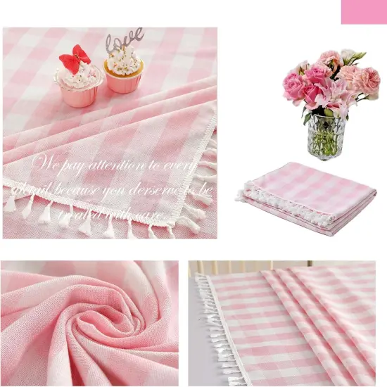 Rectangle Table Cloth for Spring (Pink) {5}