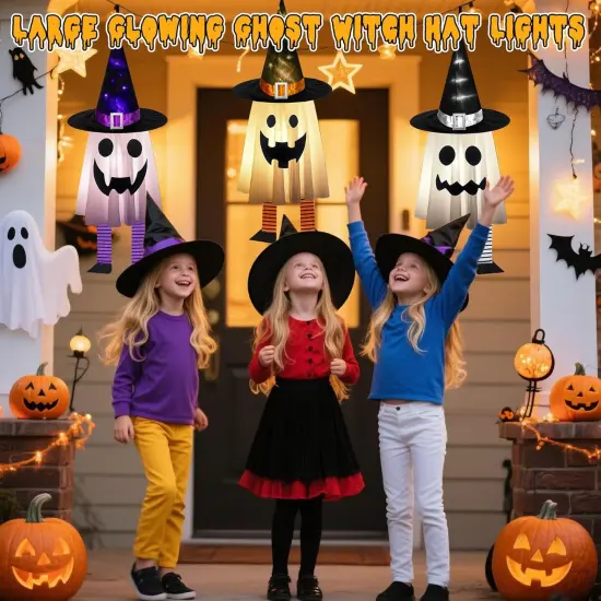 3PCS Halloween Hanging Light up Ghosts {5}