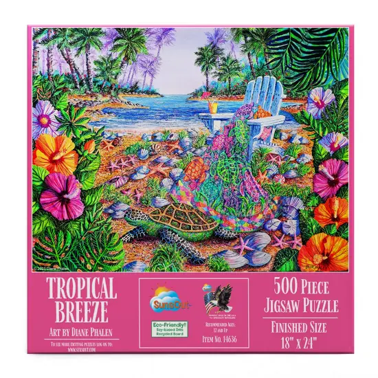 Sunsout Tropical Breeze 500 pc Jigsaw Puzzle 14636 {3}