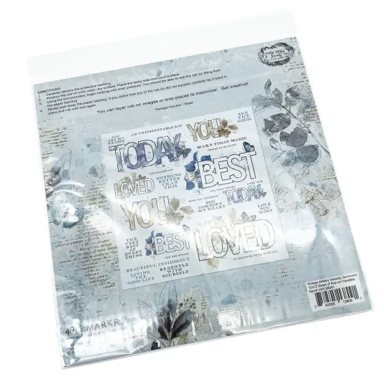 Vintage Artistry Serenity Rub-Ons 12"X12" 1/Sheet-Sentiments {3}