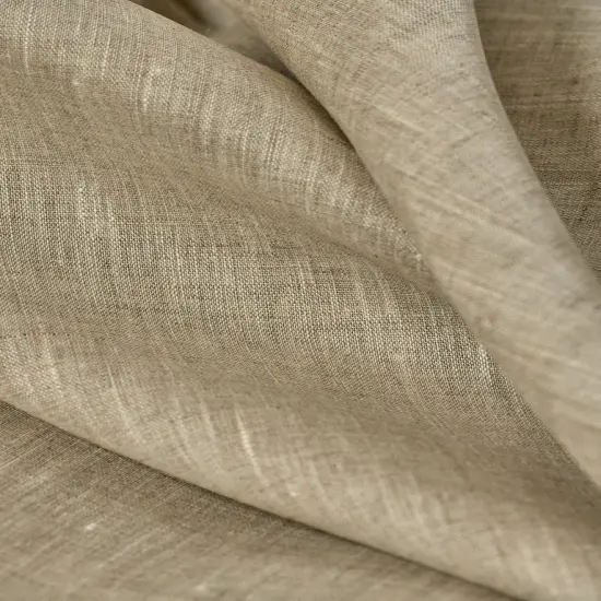 1 Yard Mixed Natural Pure Linen Fabric, Midweight Flat Weave Solid 60 Inches Wide for Apparel and Decor {6}