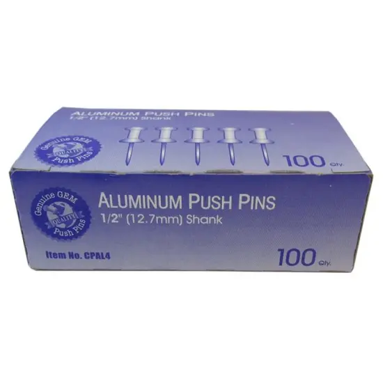 Push Pins 1/2" Steel Point 100/Box {2}