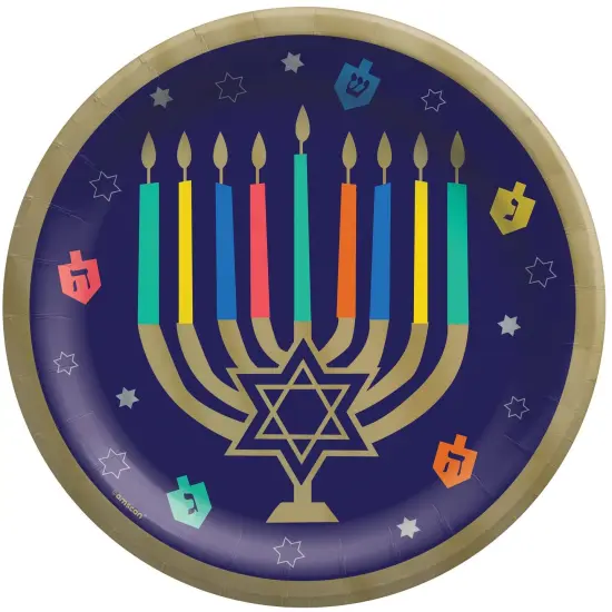 Hanukkah Joy 10" Round Plates - 20ct {1}