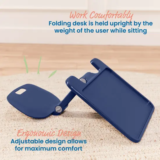 The Surf Folding Portable Lap Desk, Large, Flexible Seating Navy {6}