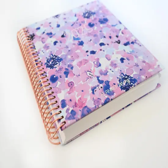 2025 Planner - Mini Signature Layout, Spiral Bound - "Purple Hydrangea" (#512) {5}