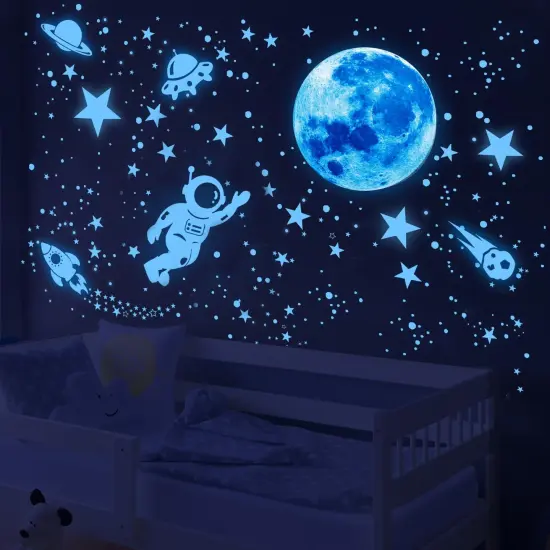530Pcs Glowing Stars for Ceiling,Glow in The Dark Stars,Space Wall Decals Solar System Galaxy Planets Wall Stickers for Kids, Wall Decor for Girls Kids Bedroom Nursery Birthday Party Favor {3}