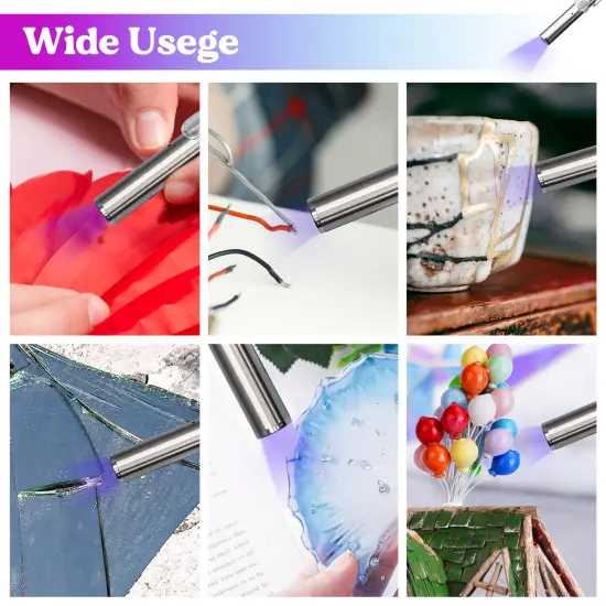 LET'S RESIN UV Resin Kit with Light, Bonding&Curing in Seconds, 30g UV Resin Kit with UV Flashlight for Welding, Jewelry UV Glue Adhesive for Plastic Repair, Glass Light, Craft Decor {6}