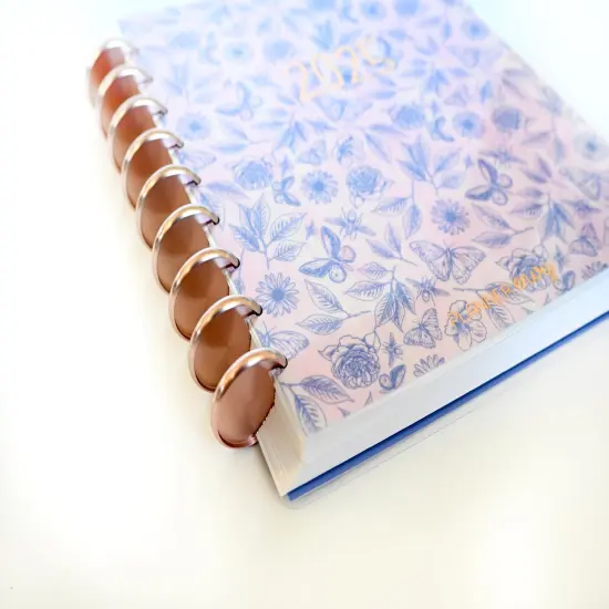 2025 Planner - Mini Horizontal Layout, Disc Bound - "Butterfly Doodles" (#1009) {4}