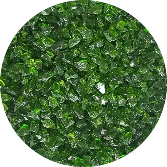 Wissmach Frit Coarse Chartreuse Transparent 96-66 1Lb. Jar 96 COE {1}