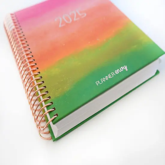 2025 Planner - Mini Signature Layout, Spiral Bound - "Rainbow Glitz" (#501) {4}