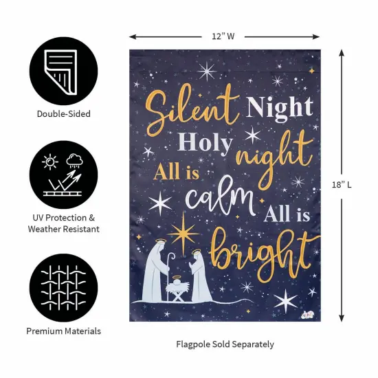 Joy to the World Christmas Garden Flag 2 Sided {3}