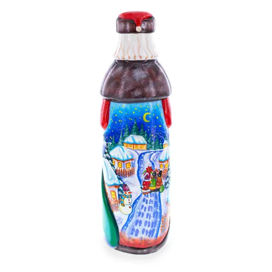 Hand Carved Ukrainian Santa with Children Caroling Solid Wood Figurine 11 Inches {4}