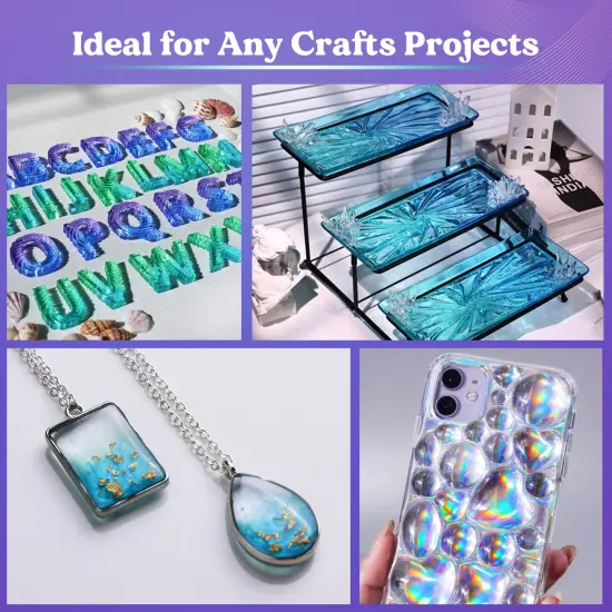 LET'S RESIN Fast Cure Epoxy Resin,Demold in 4 Hours,72OZ Upgrade Quick Drying & Crystal Clear Resin,Bubble Free Epoxy Resin for Craft,Art, Resin Supplies with Resin Dye, Resin Cup,Stir Stick {4}