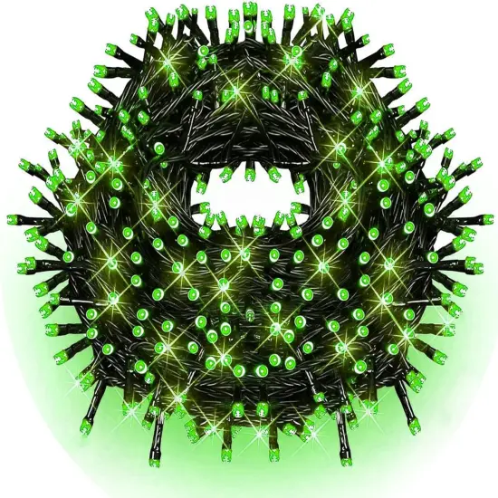 FULLBELL Christmas Decorations Halloween String Lights Outdoor, Green LED Halloween Lights, Green Light for Tree Halloween Decorations. {1}