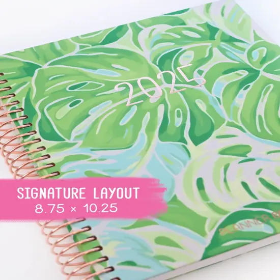 2025 Planner - Signature Layout, Spiral Bound - "Tropical Greens" (#211) {1}