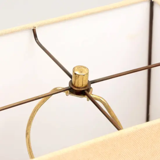 Handmade Artisanal Table Lamp with Wooden Base -15" X 10" X 21" {5}