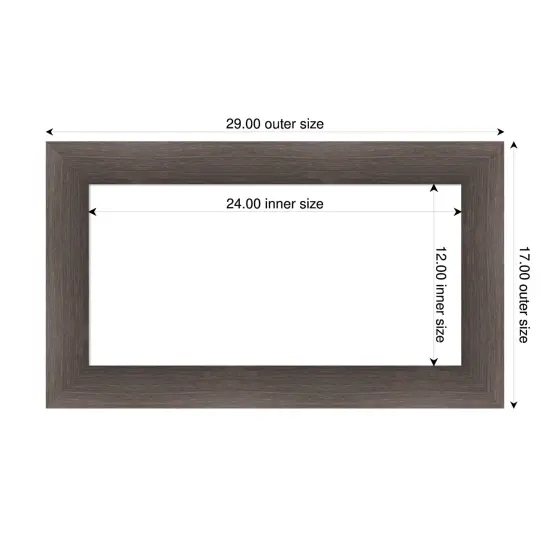 Hardwood Framed Dry Erase Magnetic Board Chocolate {4}