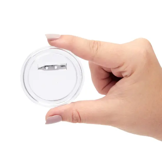 36 Pack Make Your Own Blank Button Pins for DIY Crafts (2.25 In) Clear {5}