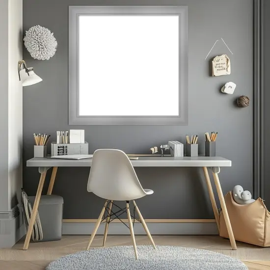 Flair Framed Dry Erase Magnetic Board Polished Nickel {5}