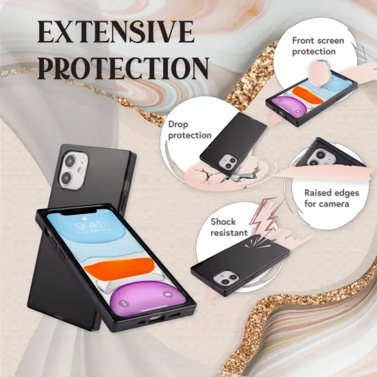 Insten Case for iPhone 12 Mini Case 5.4 Inch, Soft TPU Protective Cases with Reinforced Corners, Shock Absorption, Crystal Clear Black Slim Cover for Women Girls {2}