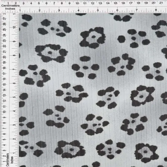 1 Yard 8X3 Yummy Rib Animal Leopard Print Stretch Knit Fabric 58/60 Inches Wide KHAKI/BLK {7}