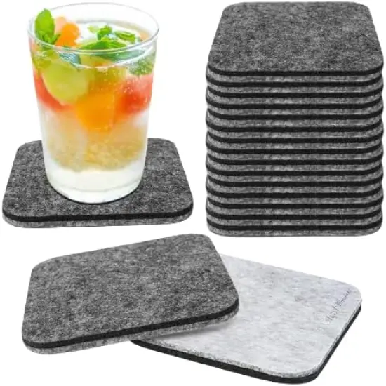 18 pcs Premium Felt Coasters for Drink {1}