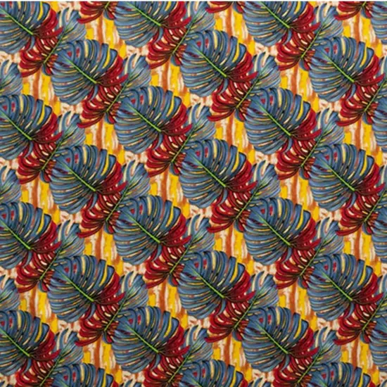 72" L x 45" W Split Leaf Rayon Sarong with Fringes Fabric Golden yellow {3}