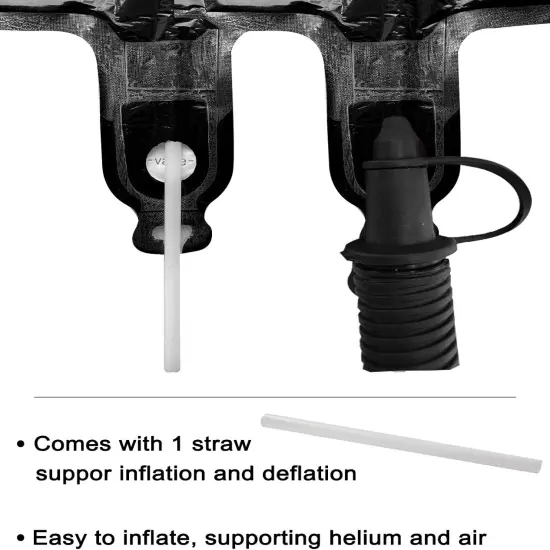 40 Inch Large 35 Balloon Numbers Black, Big Foil Number Balloons {5}