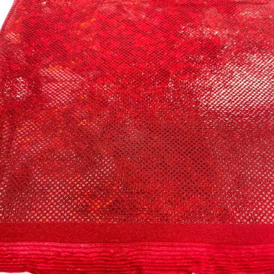 1 Yard Foggy Shattered Glass Foil Spandex Fabric 4 Way Stretch Reflective Nylon Blend 58-60 inches width Gold {2}