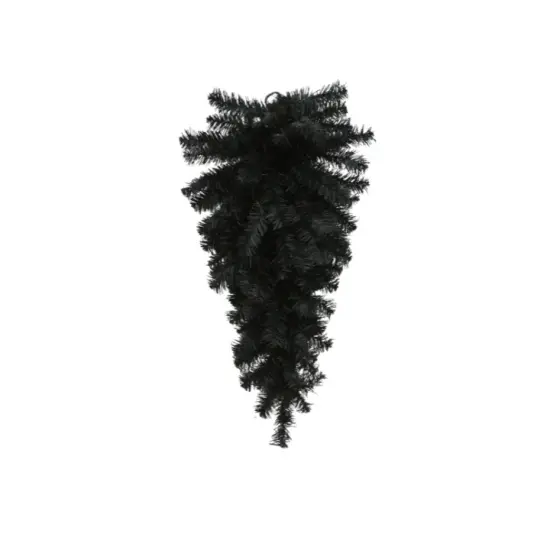 24" Black Teardrop Swag - Artificial Halloween Greenery-82298-BK {1}
