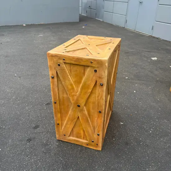 Big Resin Crate Statue {6}