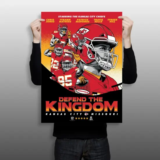Phenom Gallery Patrick Mahomes Kansas City Chiefs Defend The Kingdom Serigraph {2}