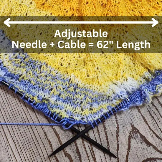 My Two Ladies | Blue Silk | Ultimate Adjustable Knitting Needle Set | 14 Sizes | w/custom case {4}