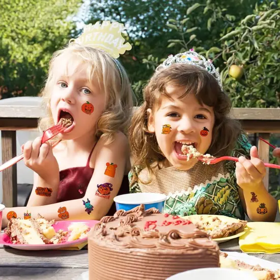 96 PCS Happy Halloween Pumpkin Tattoo Stickers {4}